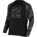 Charcoal Camo-Orange Small Longsleeve H8541
