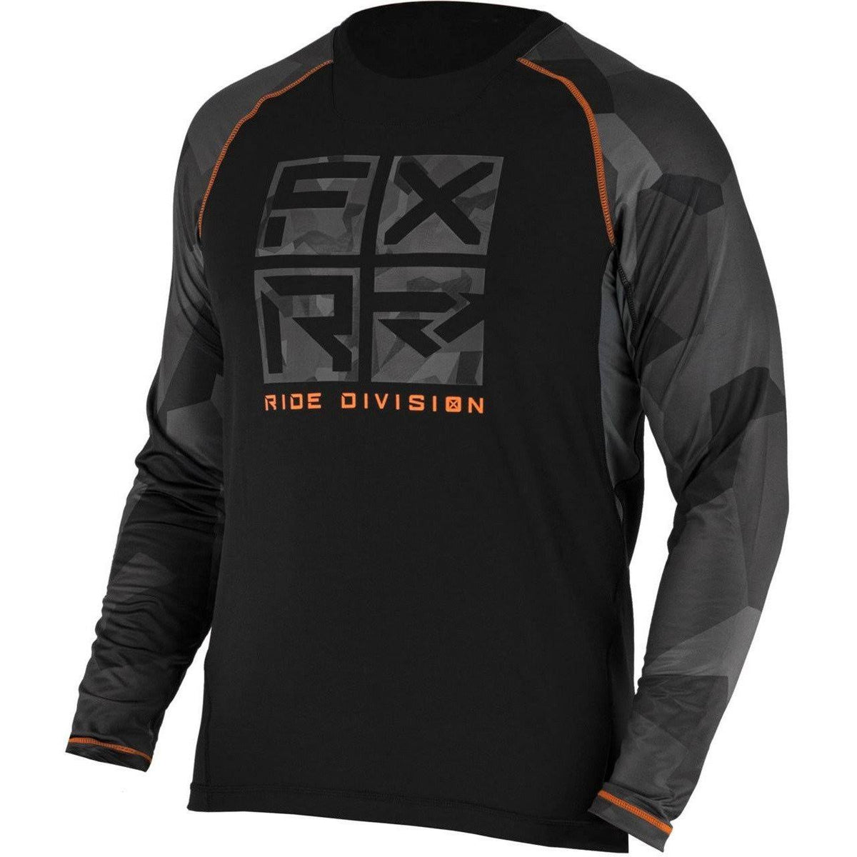 Charcoal Camo-Orange Small Longsleeve H8541