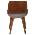 Grey Polyester Upholstered Dining Chair V94482