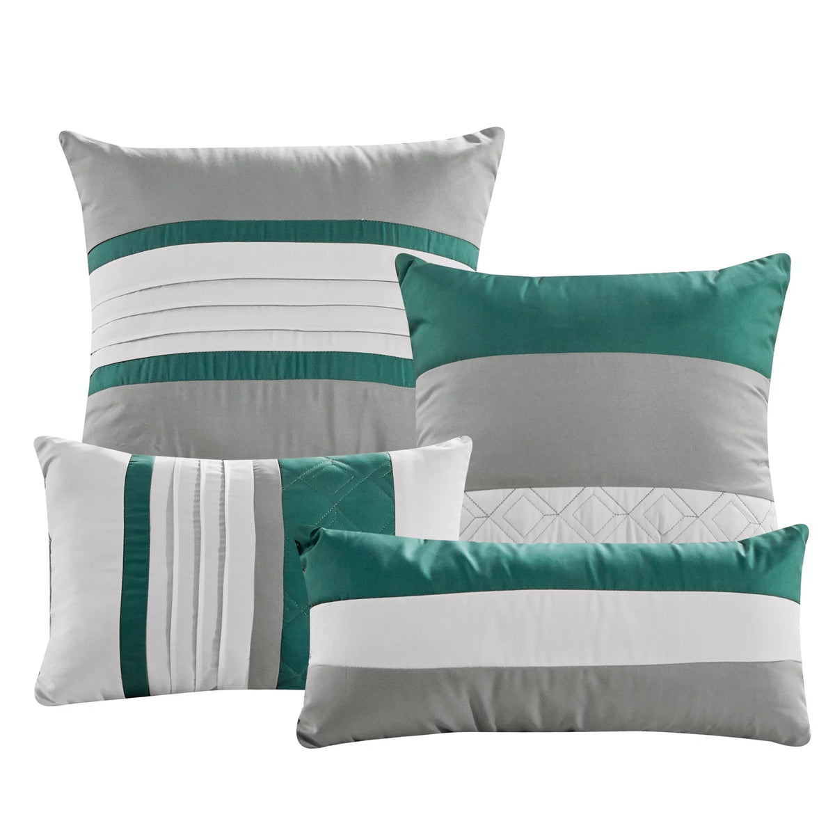 Green King 7 Piece Bedding Comforter Set U917