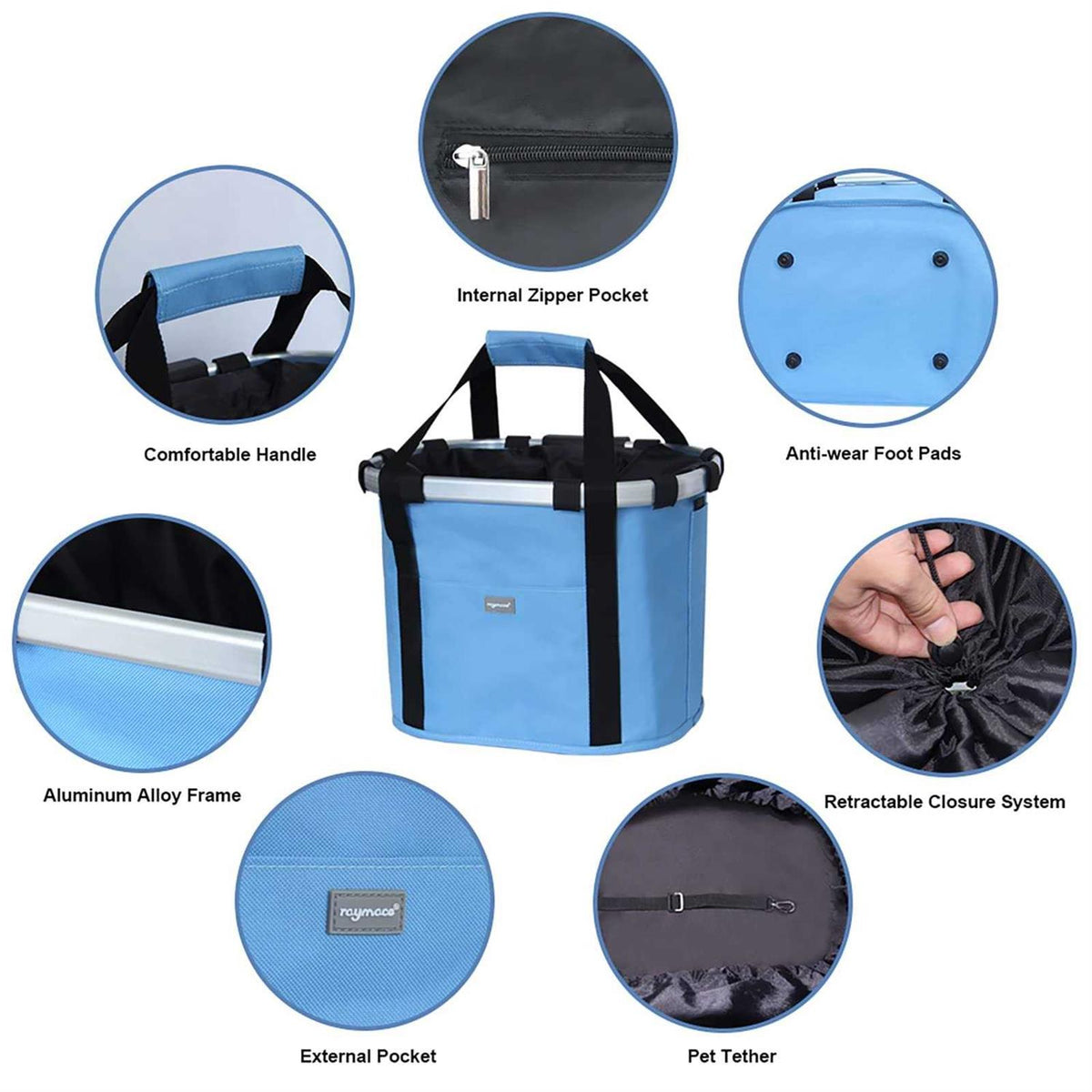 Folding Detachable Bicycle Handlebar Basket K414924