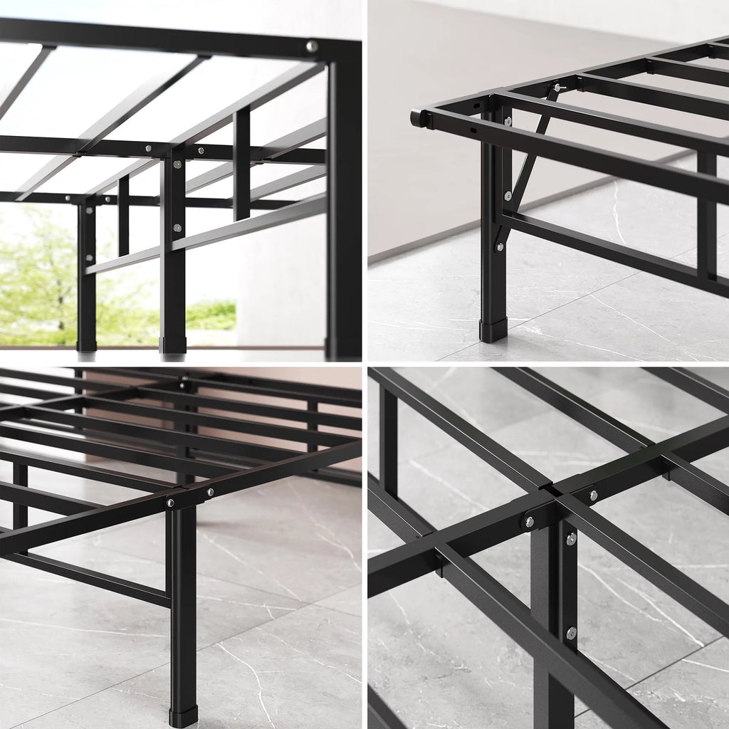 14" Queen Metal Mattress Foundation Bed Frame F74843