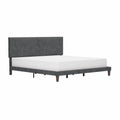 King Upholstered Platform Bed with 2 USB Ports L2327
