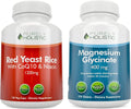 Red Yeast Rice 1200mg with CoQ10 & Niacin + Magnesium Glycinate 400mg 120 Capsules + 270 Tablets X3145