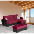 Burgundy Air Lounge Sectional Ottoman W474