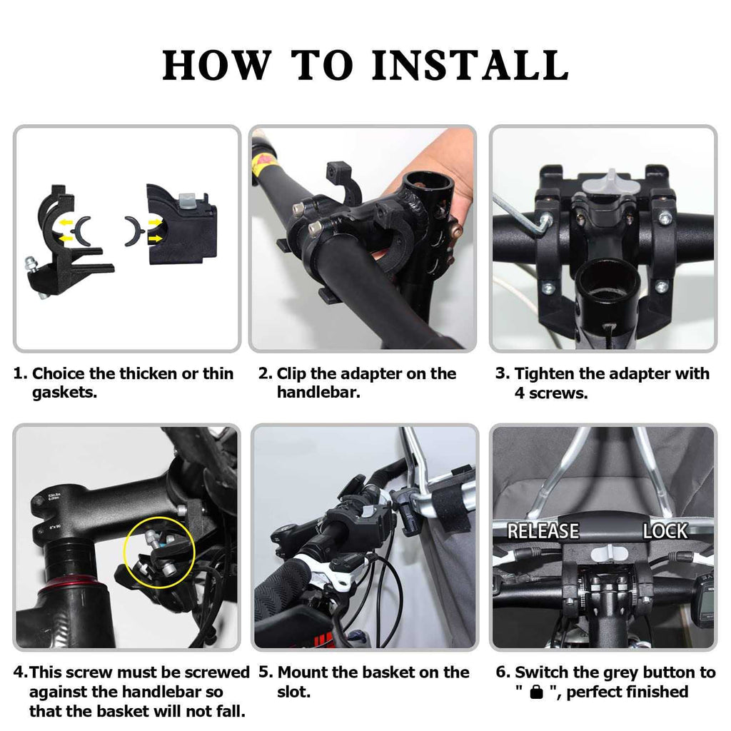 Folding Detachable Bicycle Handlebar Basket K414924