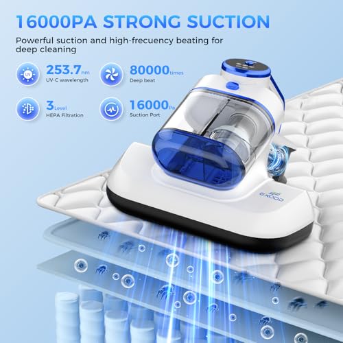 Cordless Mattress Vacuum Cleaner with UV-C Light & HEPA Filter P892
