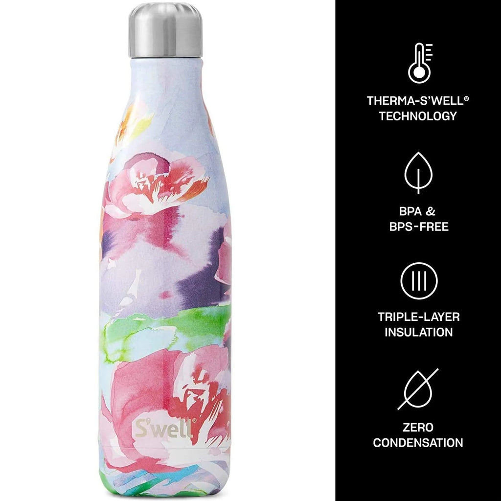 Stainless Steel Water Bottle 17 Fl Oz Triple-Layered Vacuum-Insulated BPA-Free Q3784