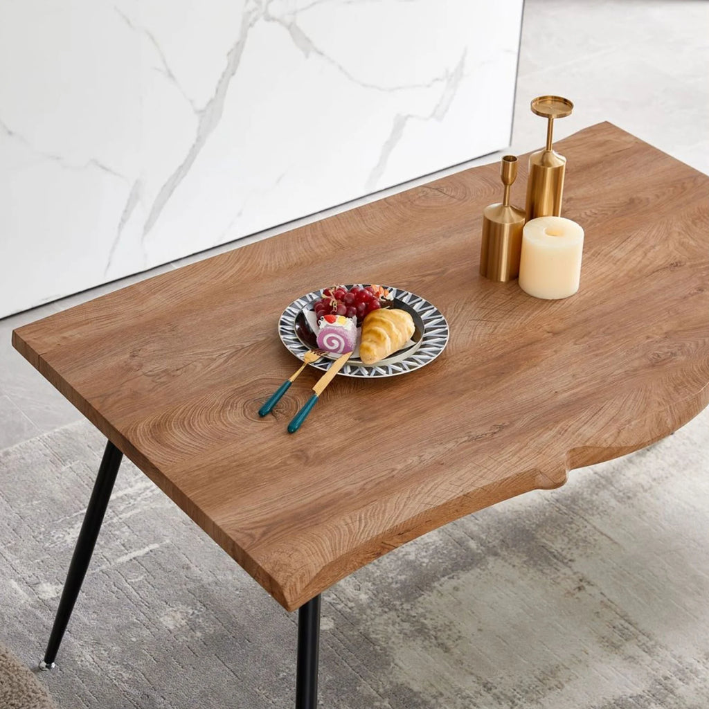 Wooden Dining Table with Metal Legs B36020