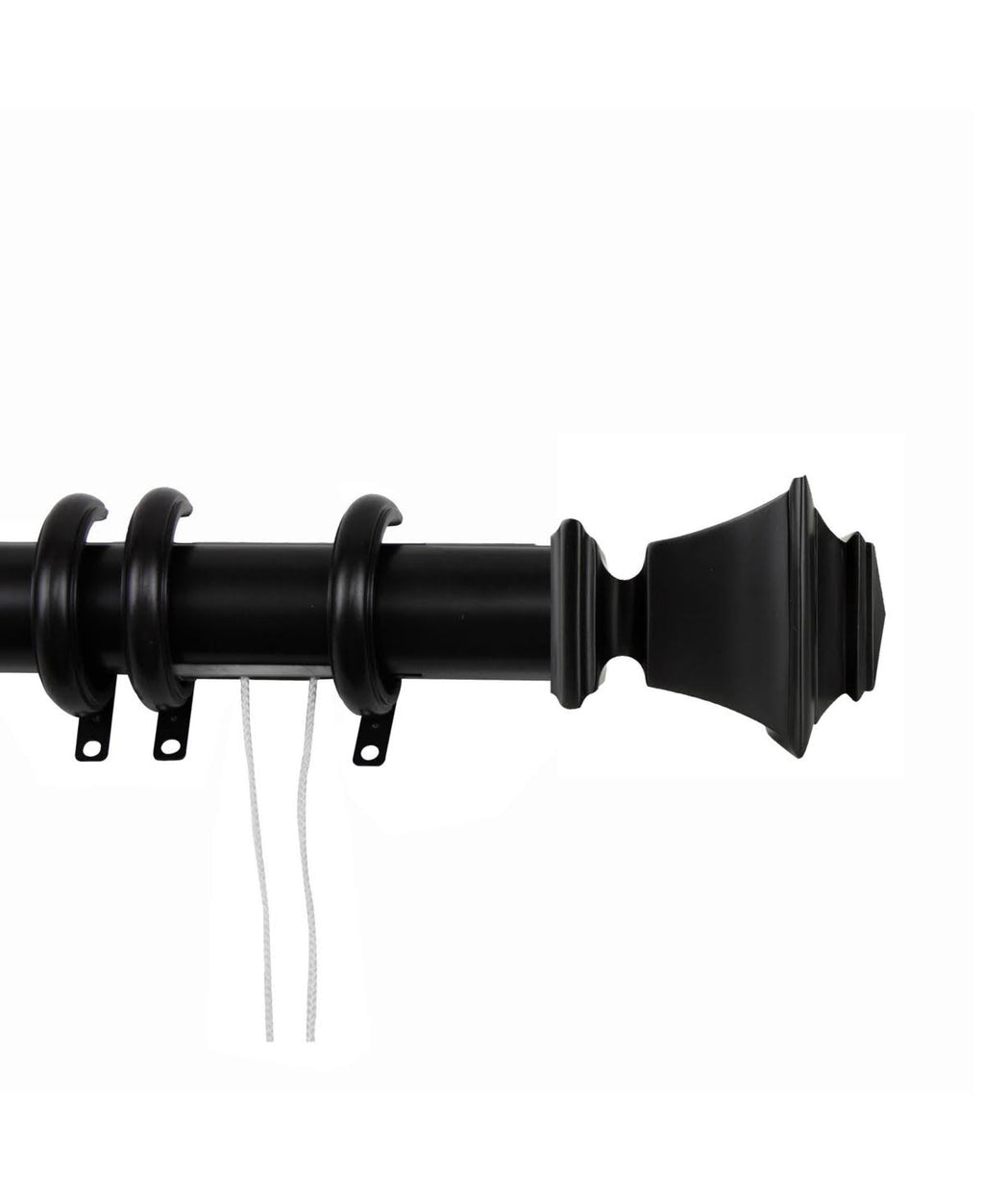 Decorative Traverse Rod with Ring in Satin Nickel B6054