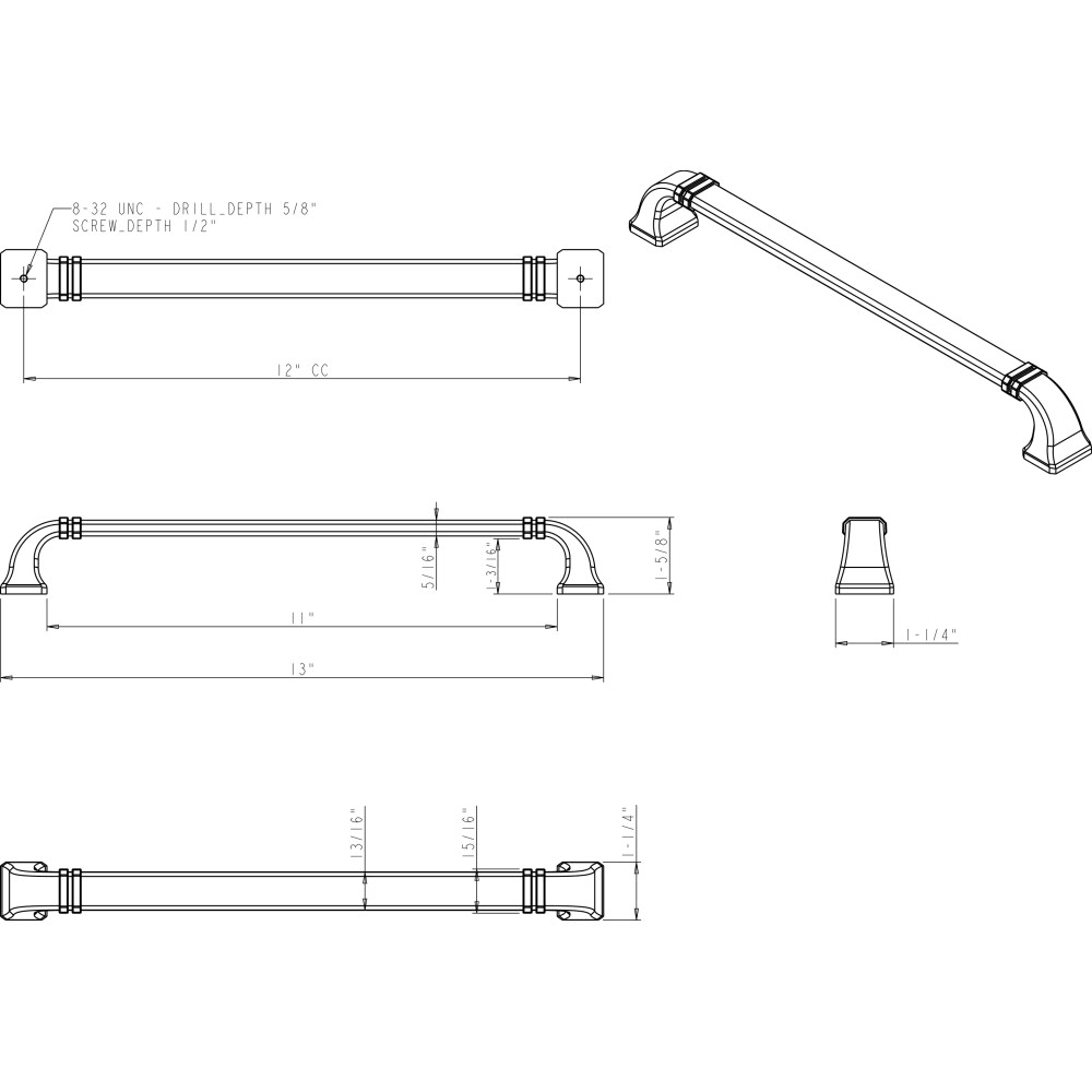 Satin Nickel Appliance Pull F824597