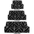 Gray Flower 3pcs Slipcover Set R1850