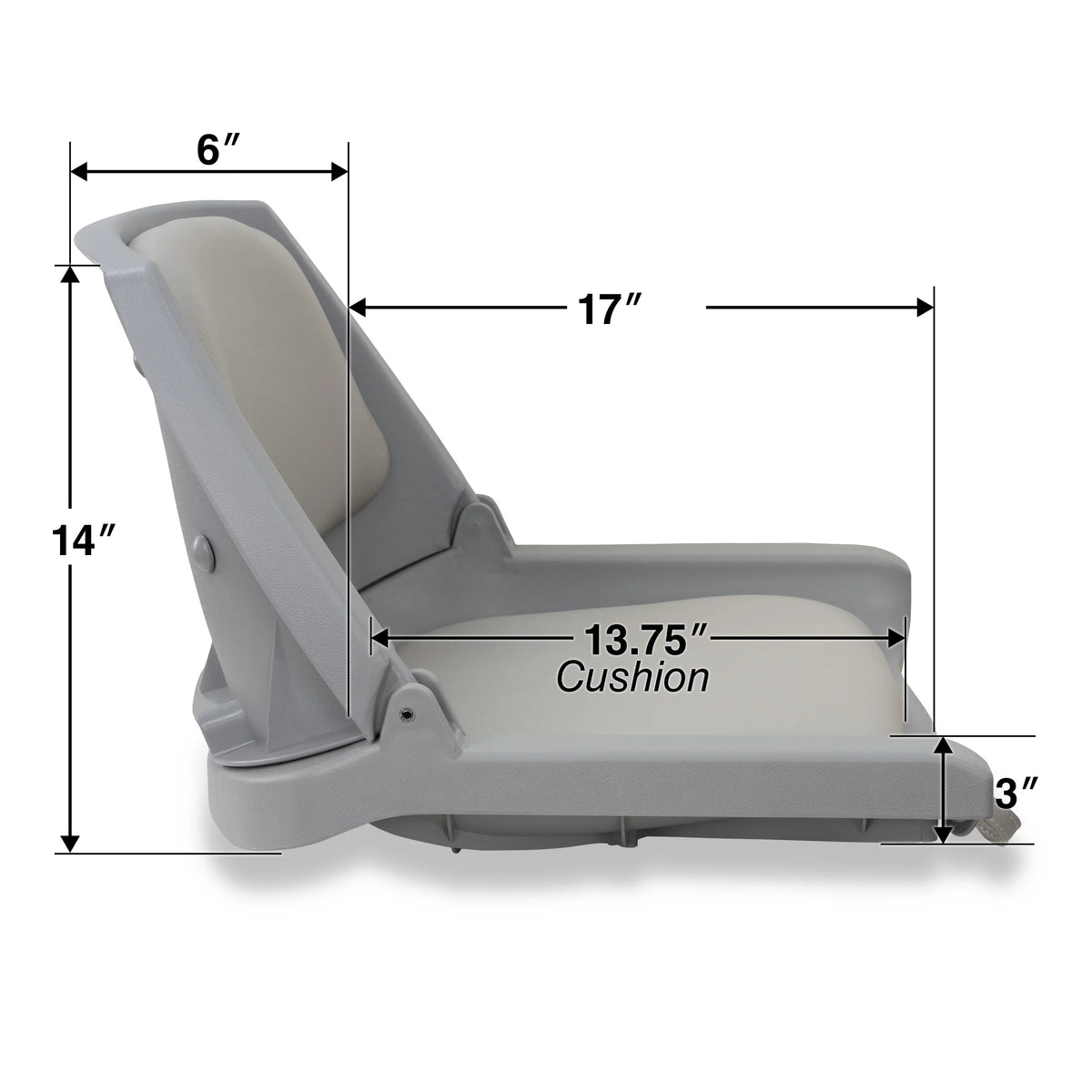 Gray Folding Boat Fishing Seat C36778