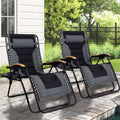 Set of 2 Oversized Padded Zero Gravity Chair, Grey G9593