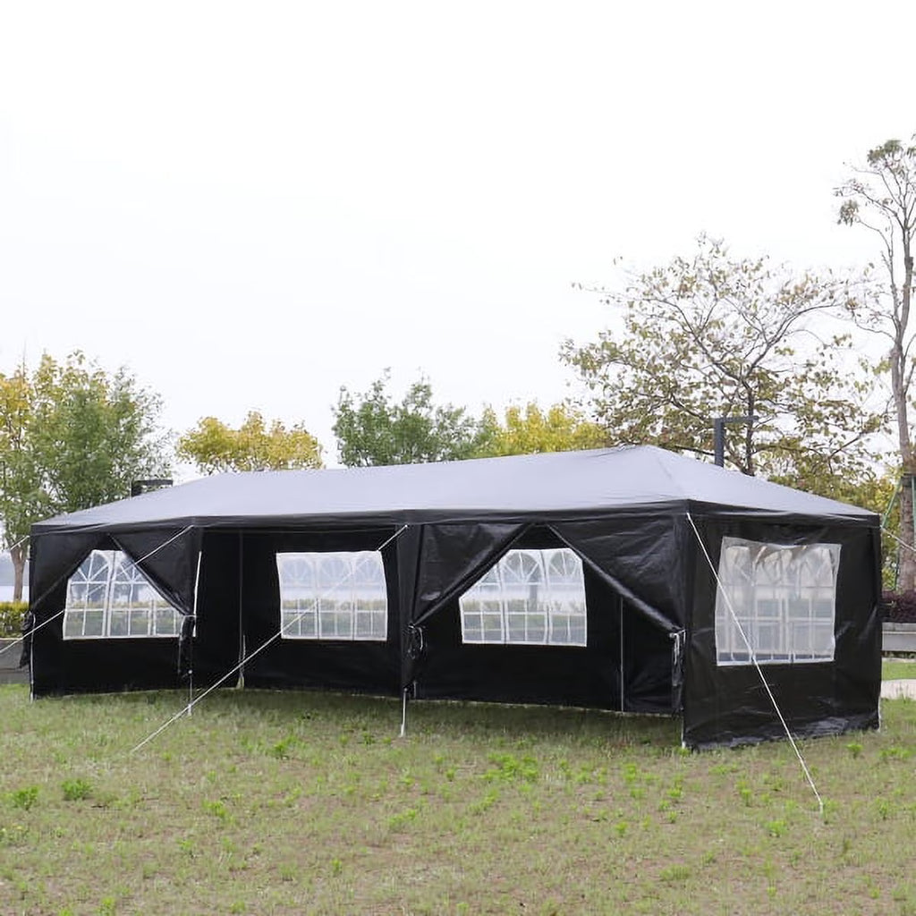 Black 10'x30' Outdoor Party Tent with 8 Removable Sidewalls I11224