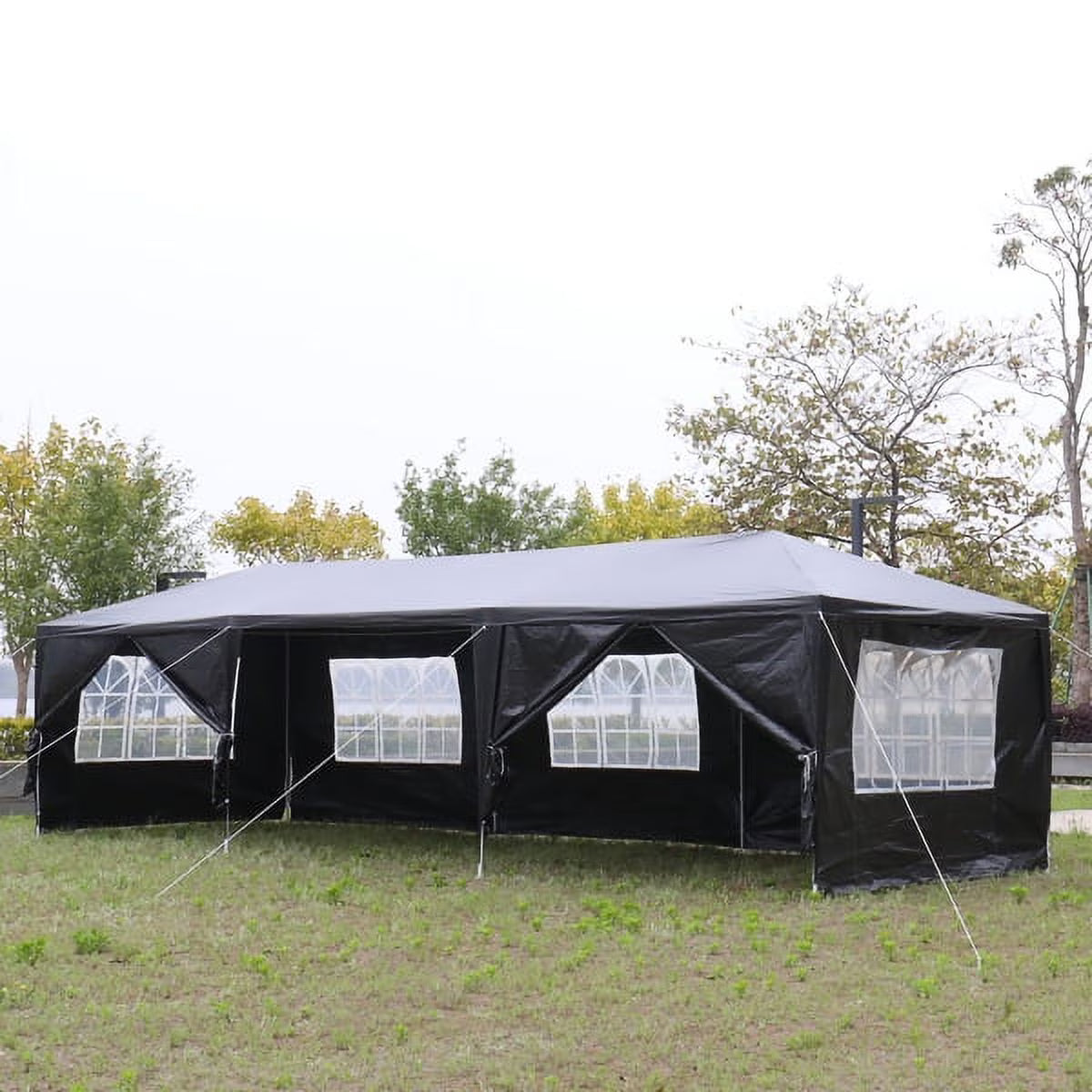 Black 10'x30' Outdoor Party Tent with 8 Removable Sidewalls I11224
