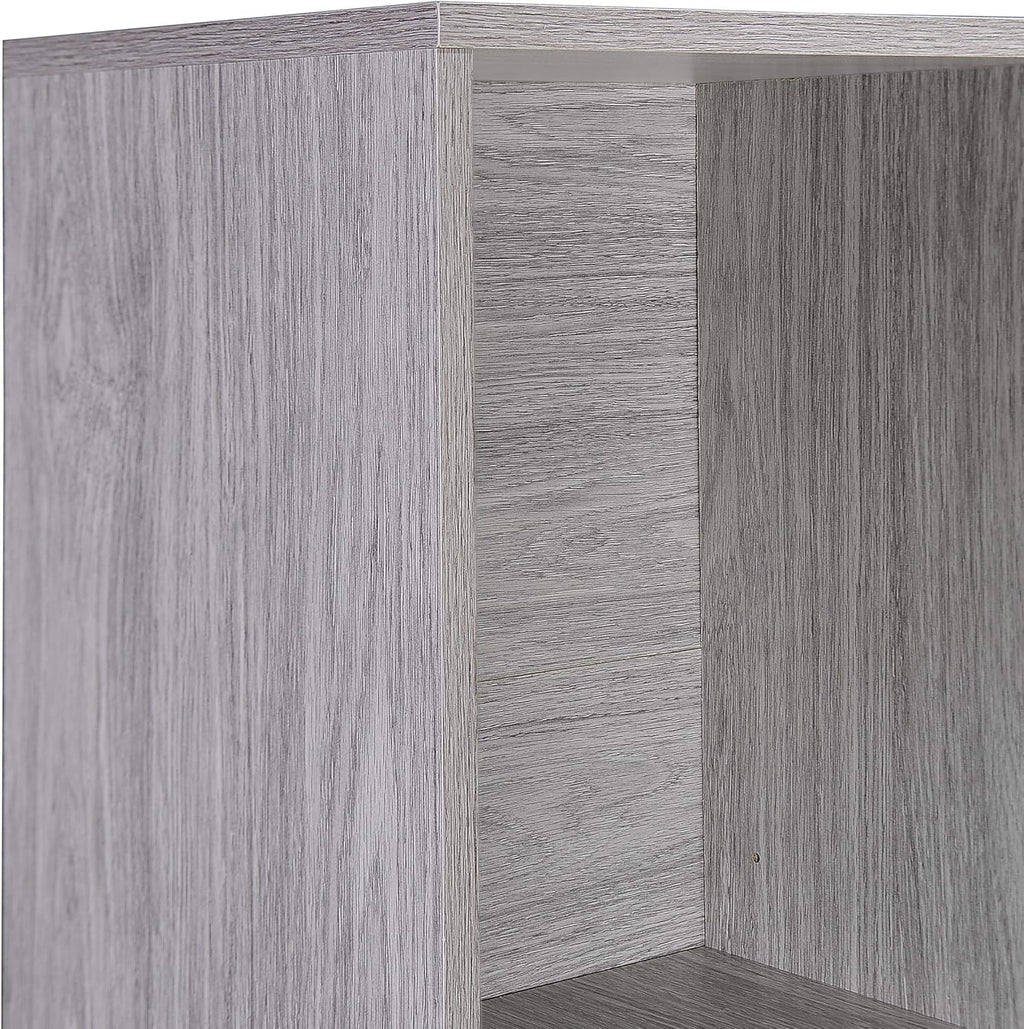 Grey Oak Finish Faux Wood Bookcase C89889