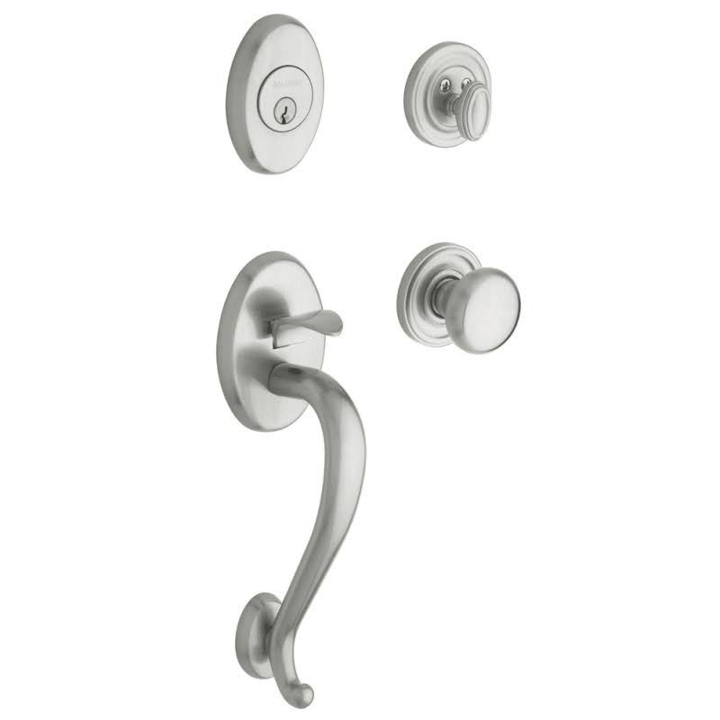 Full Dummy Sectional Handleset Classic Knob Satin Chrome L8715