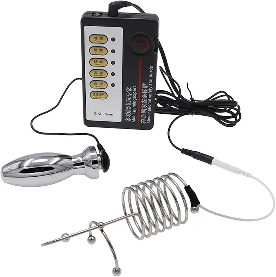 Anal Plug Urethral Sound Electro with Penis Ring Masturbation Set V5319
