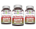 Red Yeast Rice 1200mg Capsules Supplement, 120 Count, 3 Pack M7906