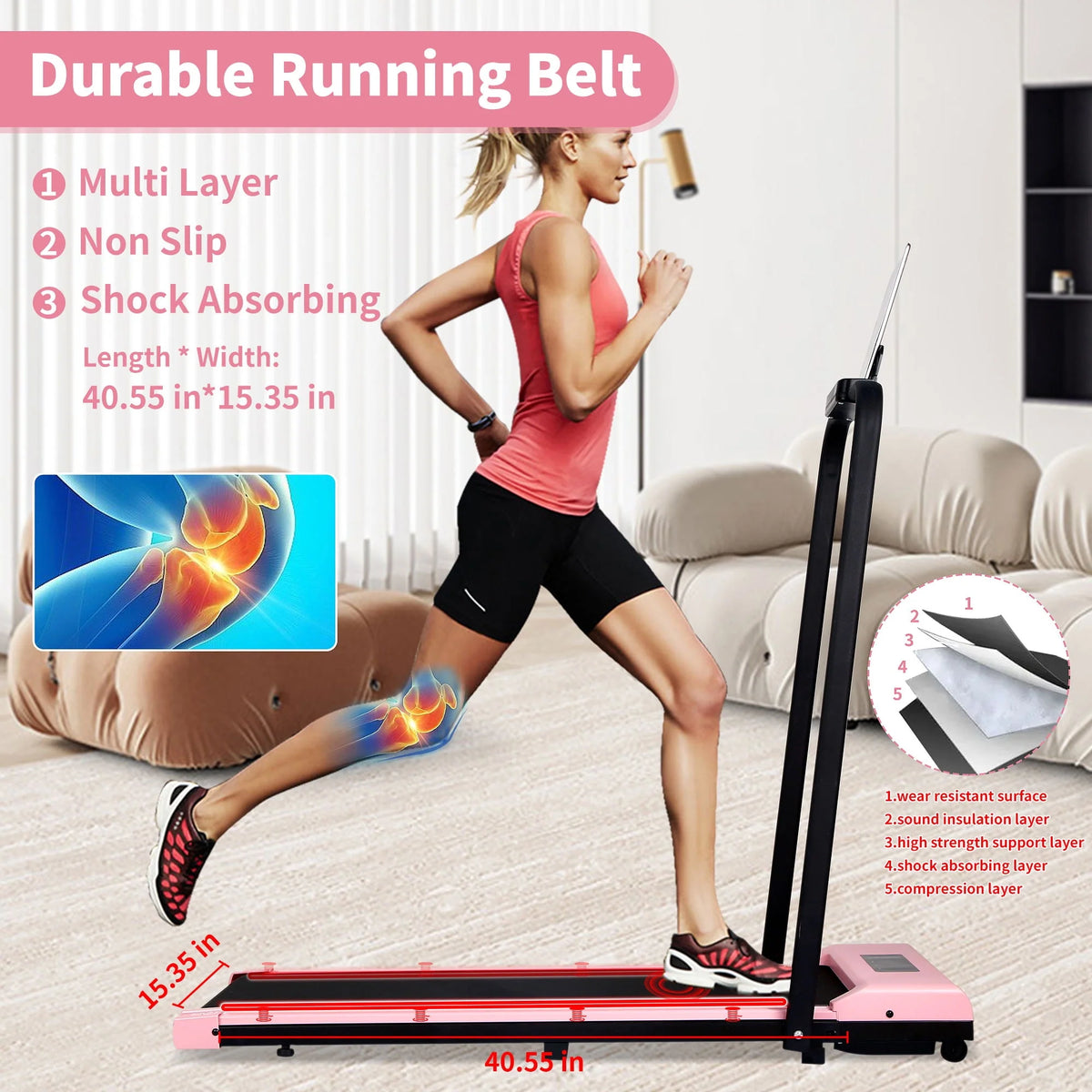 2 in 1 Folding Electric Treadmill C842