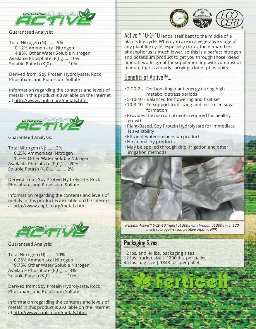 44 Pound Bag Organic Fertilizer A3798