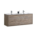 60 in. Double Sink Wall Mount Wood Bathroom Vanity E604