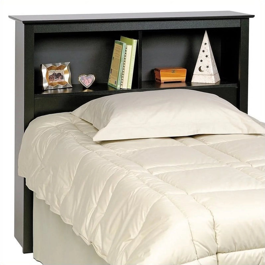 Black Twin Platform Storage Bed U275