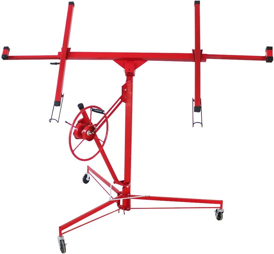11 Feet 150 lbs Rolling Drywall Panel Lift Hoist G8108