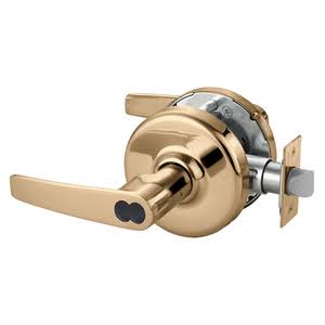Bright Bronze Cylindrical Lock F933
