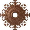 Orleans Ceiling Medallion, Hand-Painted Polished Copper I51388