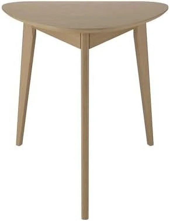 White Brown Birch Solid Wood Round Table C4988