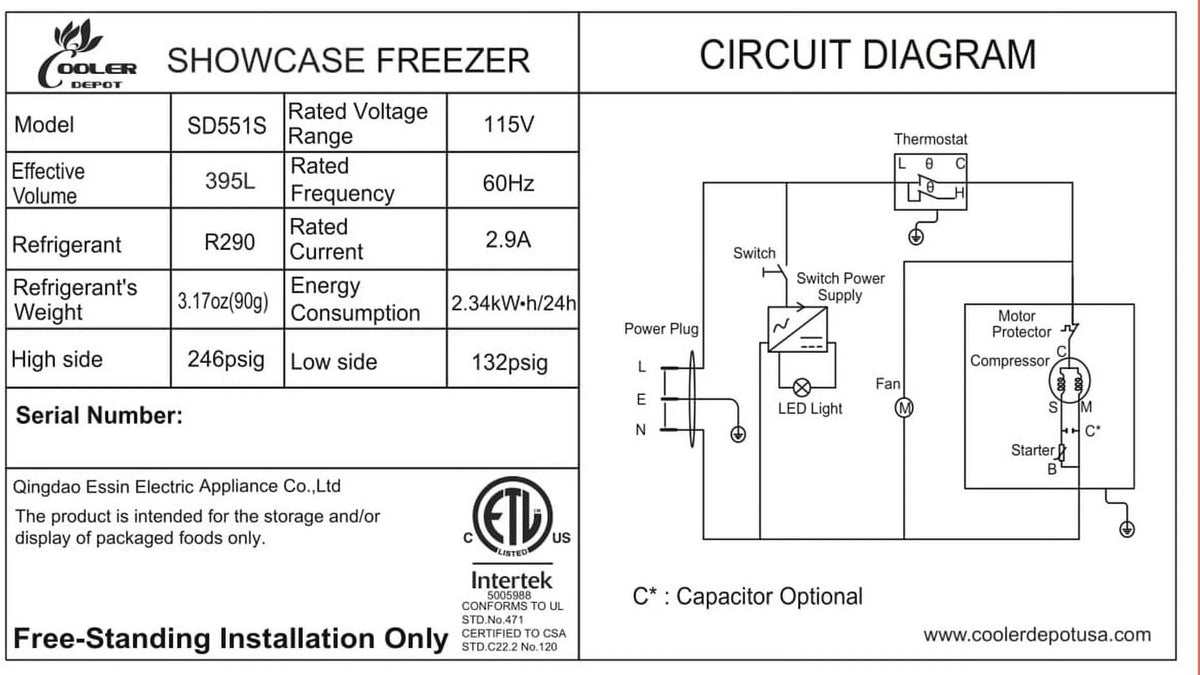 60 ins Popsicle Cabinet Freezer NSF with rack Q1946