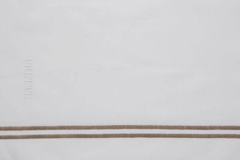 California King White Khaki Sheet Set A800