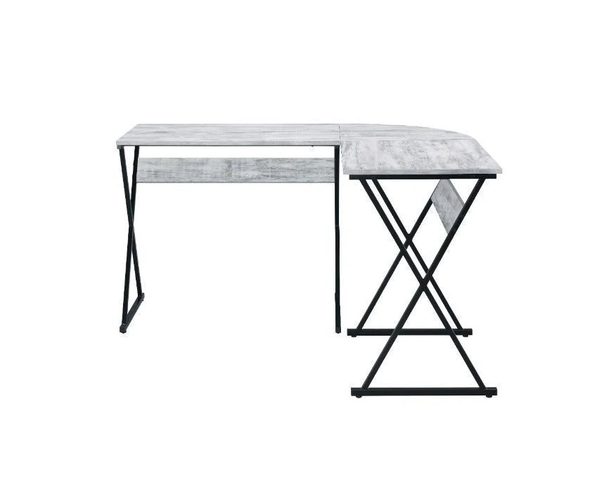 Antique White Black Writing Desk C60186