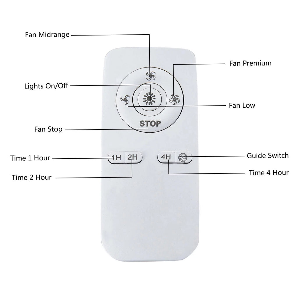 20" Crystal 4 Lights Ceiling Fan R65093