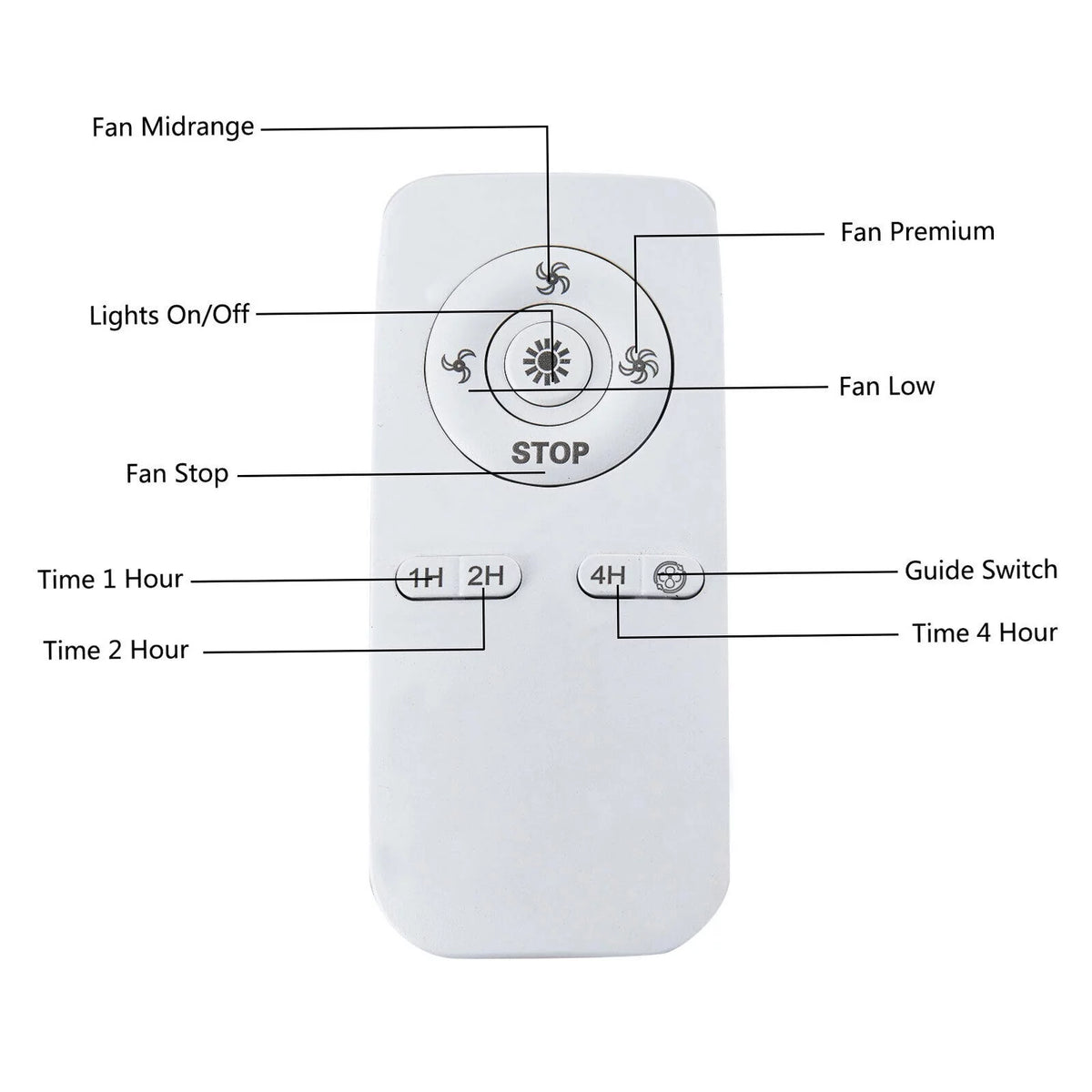 20" Crystal 4 Lights Ceiling Fan R65093