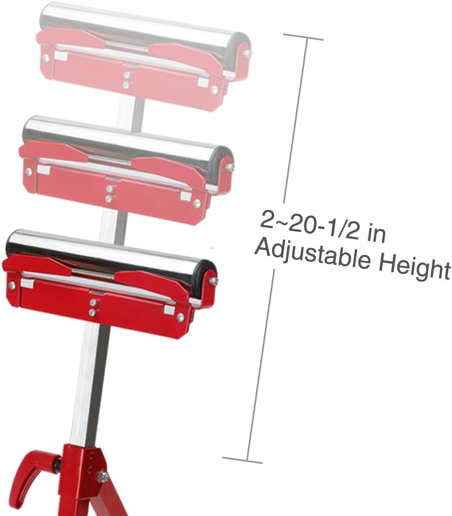 Folding Roller Stand Height Adjustable, 250 pound Load Capacity, Pack of 2 B15770