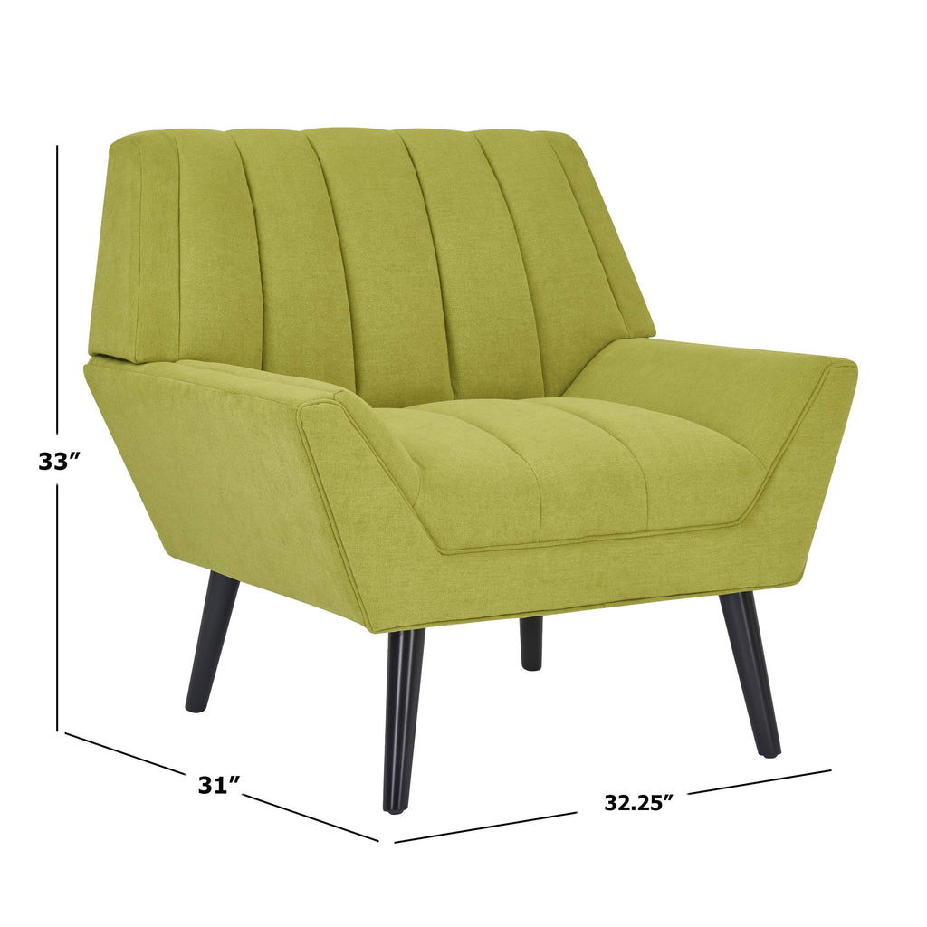 Turquoise Blue Velvet Channel Tufted Armchair J914250