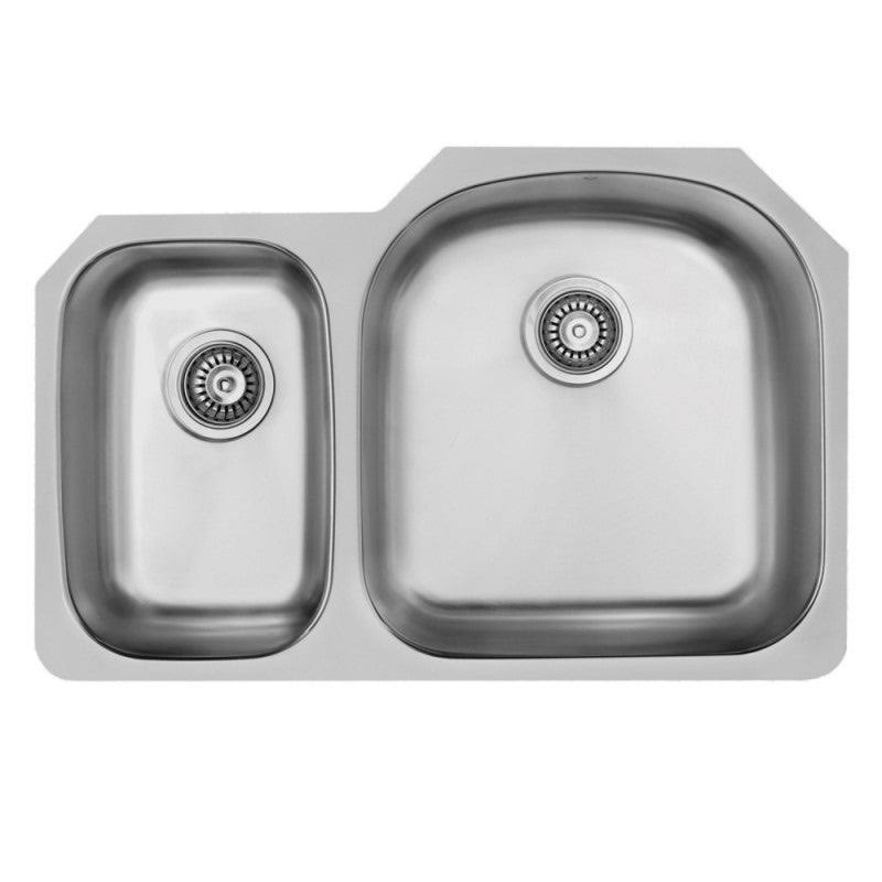 Undermount Stainless Steel Kitchen Sink with Faucet, Two Grids, Two Strainers and Dispenser X29874
