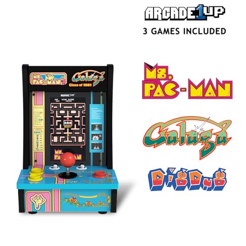Ms. PAC-Man Galaga Countercade 3 Classic Games Portable Console with 7-inch Screen N92562