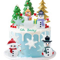 7 Pack Merry Christmas Cake Toppers D60346