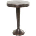 Aluminum Vintage Brown Pedestal Accent Table N452101