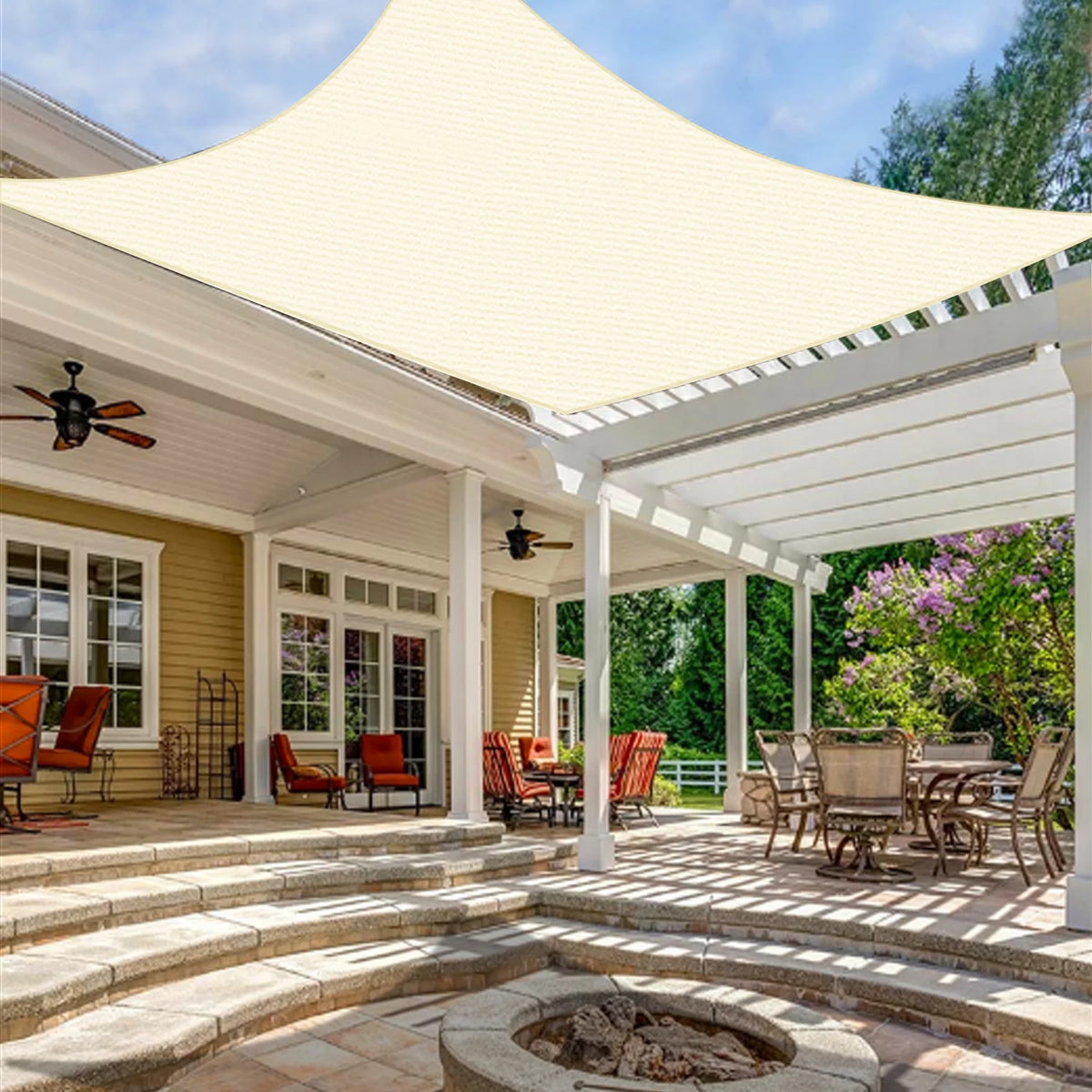 12' x 12' x 12' Sand Triangle Sun Shade Sail UV Block Awning L863895