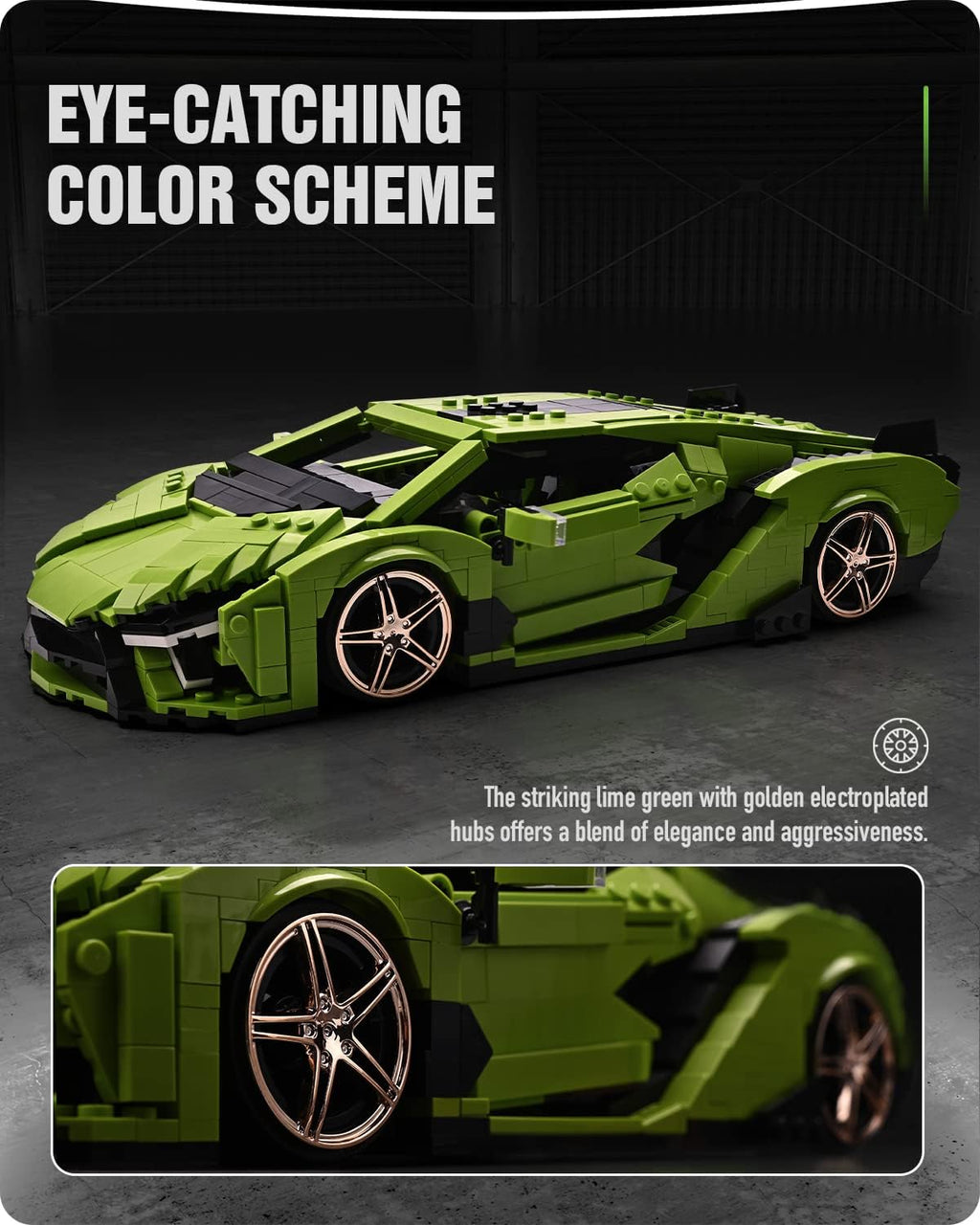 1:14 Scale Sports Car Building Blocks Model (1133 Pcs) Pack of 2 Q51574