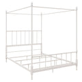 White Metal Canopy Bed X7627