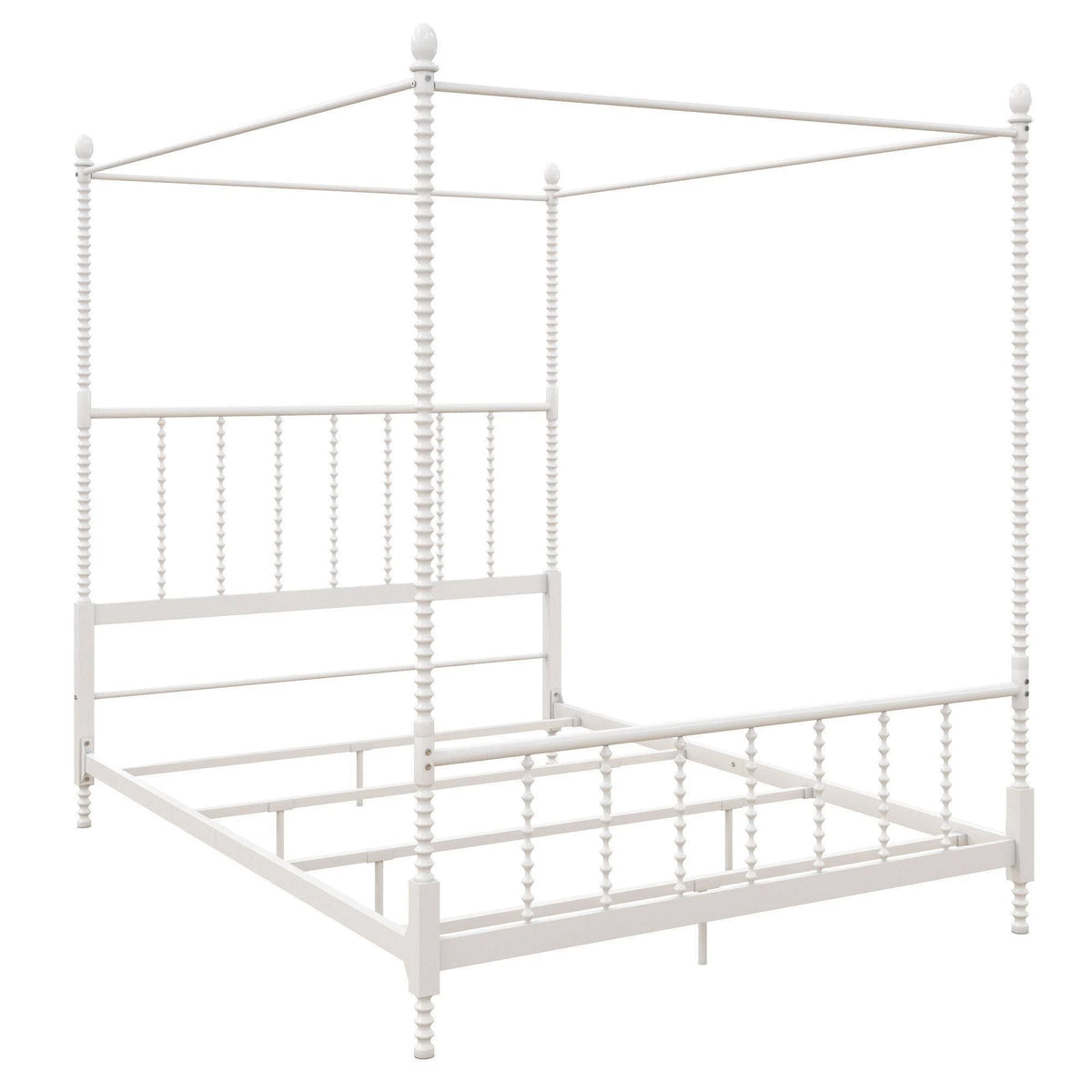 White Metal Canopy Bed X7627